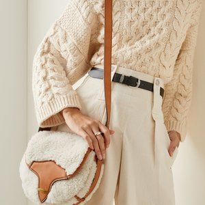 Isabel Marant Botsy Shearling Crossbody Bag